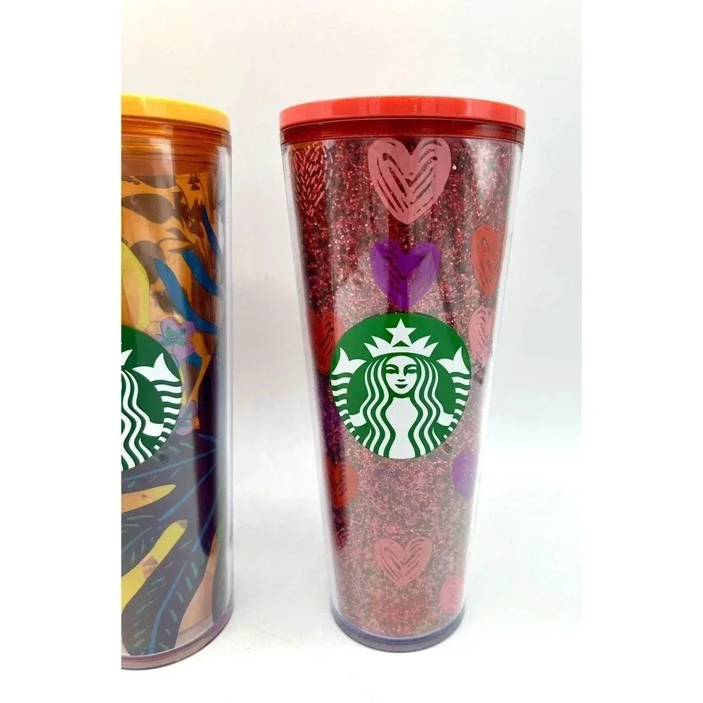 4 Starbucks 24oz Tumbler Valentine's Day Diamond Studded Floral Venti Summer - Picture 6 of 14